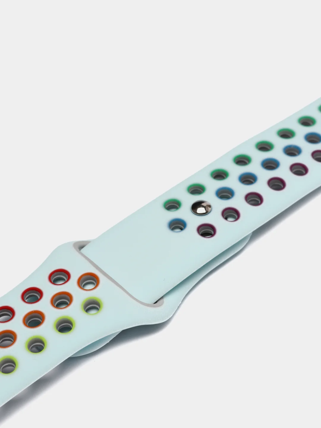 Голубой спортивный силиконовый ремешок для Apple Watch SE, 7, 6, 5, 4, 3, 2, 1