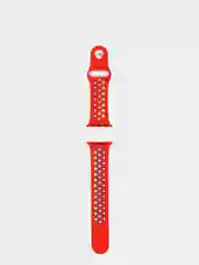 Красный спортивный силиконовый ремешок для Apple Watch SE, 7, 6, 5, 4, 3, 2, 1