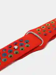 Красный спортивный силиконовый ремешок для Apple Watch SE, 7, 6, 5, 4, 3, 2, 1