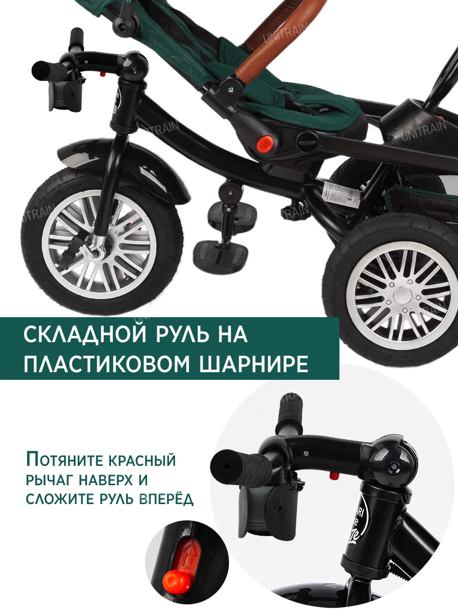 Велосипед детский трехколесный с родительской ручкой