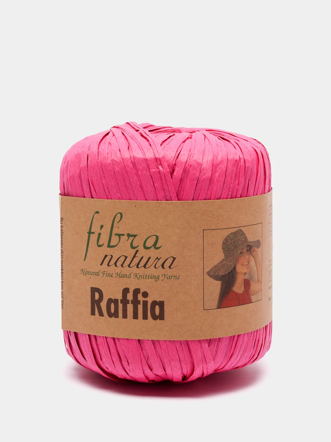 Фуксия пряжа Fibranatura Raffia 100% Вискоза 40г 90м рафия фибра натура