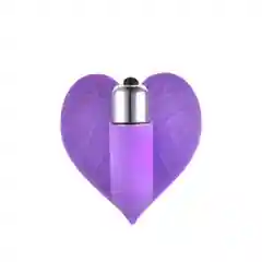 Фиолетовый вибратор "HEART"