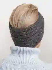 Угольный повязка на голову вязаная, шерстяная, чалма.
