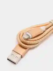 Золотой usb кабель 2.0 А  Apple Lythning, type C, micro usb