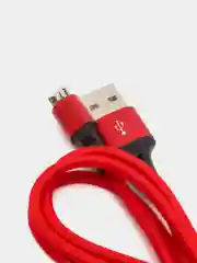 Красный usb кабель быстрый заряд 2.0 А borofone BX 20 micro, type c, Apple ligtning