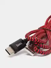 Багровый кабель для зарядки Type-C Hoco X14 (3А), 1 и 2 метра