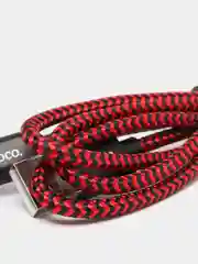 Багровый кабель для зарядки Type-C Hoco X14 (3А), 1 и 2 метра