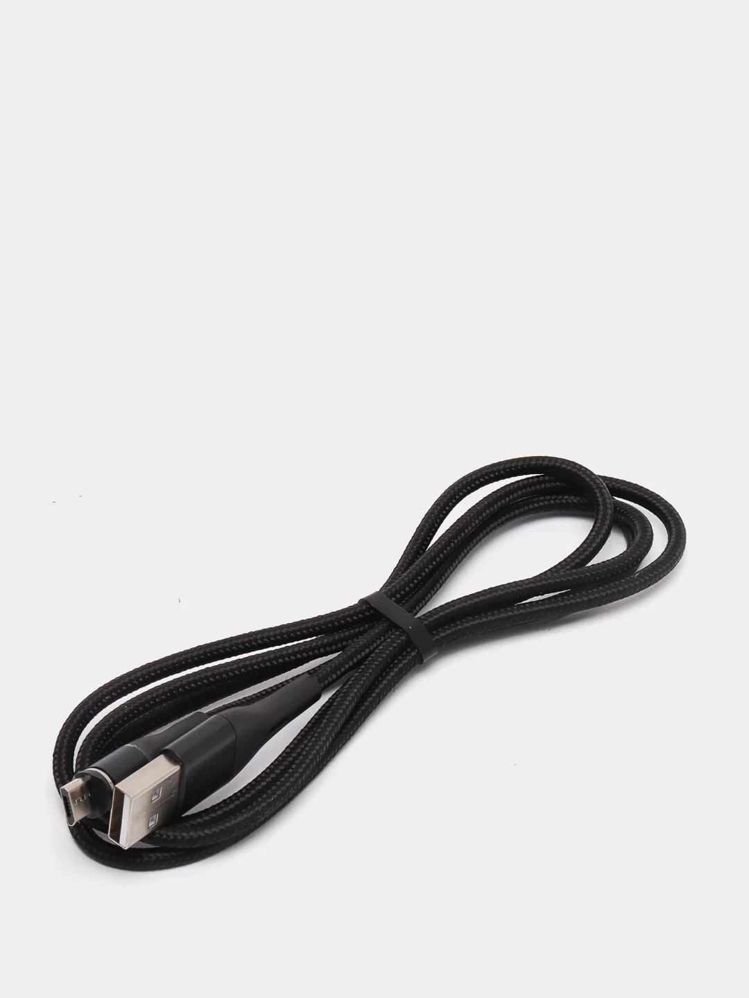 Черный usb Кабель магнитный Borofone BU16 USB microUSB 1.0м 2.4A плетенный
