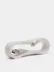 Серебряный usb кабель для зарядки и передачи данных 2.0 А нейлоновый 1.35 м, micro usb, type c
