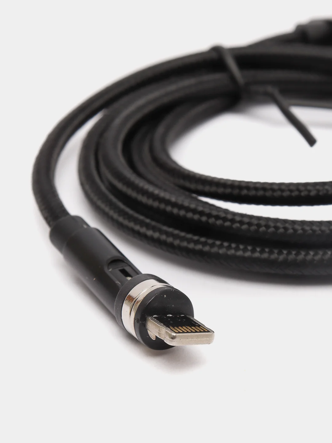 Черный usb кабель twitch 2.1 A магнитный для зарядки 2 -х метровые, поворот 180 градусов