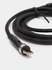 Черный usb кабель twitch 2.1 A магнитный для зарядки 2 -х метровые, поворот 180 градусов
