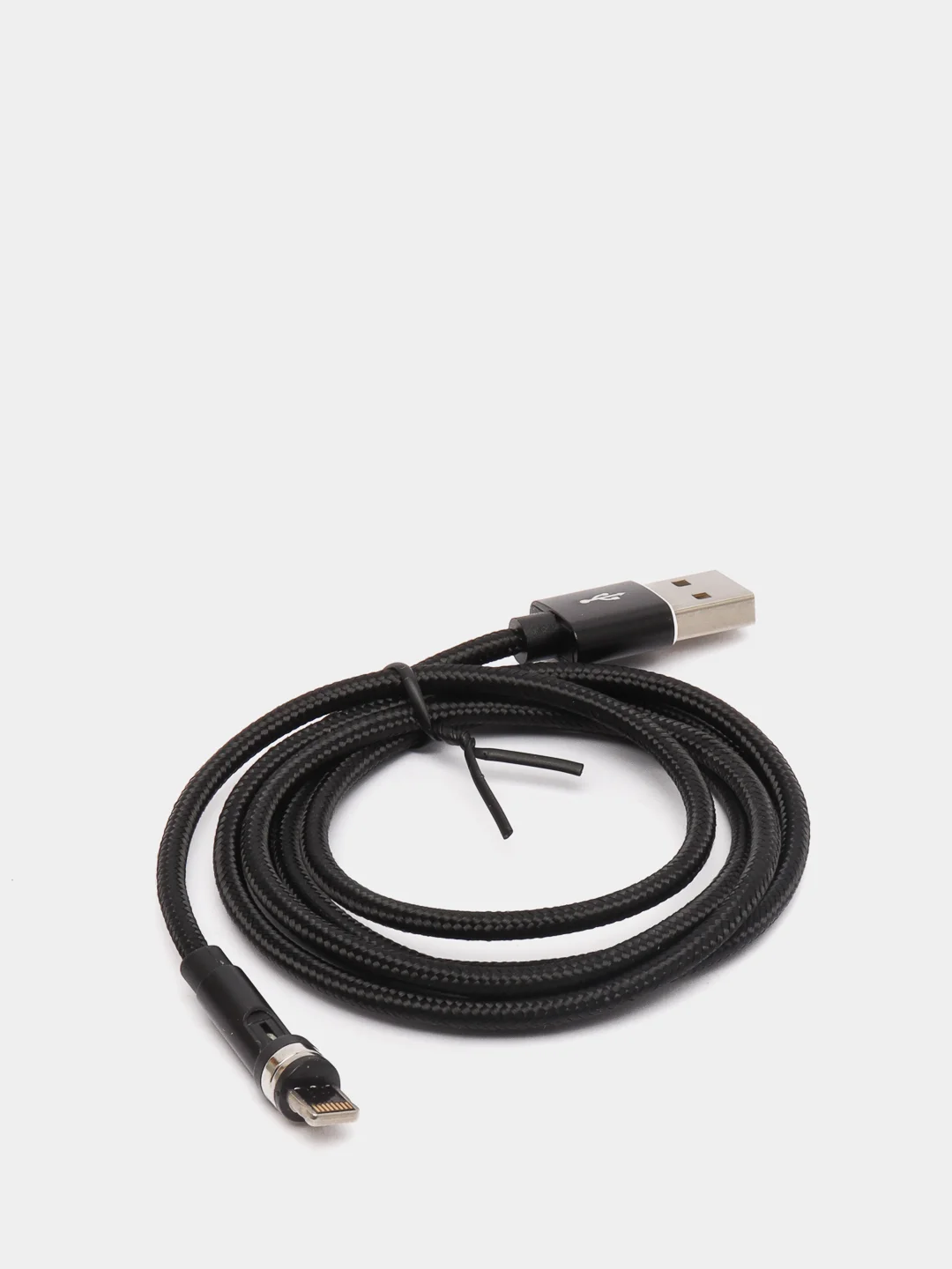 Черный usb кабель twitch 2.1 A магнитный для зарядки 2 -х метровые, поворот 180 градусов