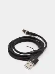 Черный usb кабель twitch 2.1 A магнитный для зарядки 2 -х метровые, поворот 180 градусов