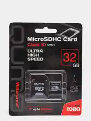 Карта памяти QUMO microSD, UHS-1, class 10, с адаптером, 5 видов