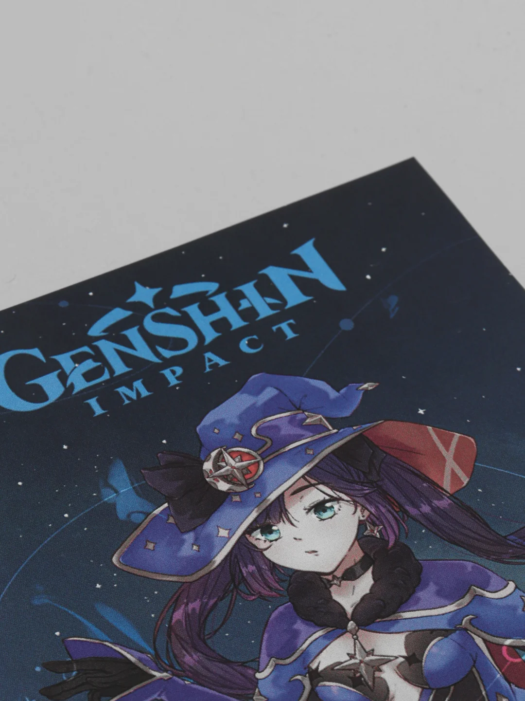 Фиолетовый открытки "Genshin Impact" (Геншин), почтовые