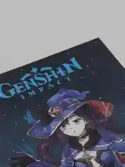 Фиолетовый открытки "Genshin Impact" (Геншин), почтовые