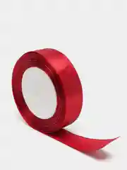 Бордовый лента атласная 25 мм, рулон 22 метра