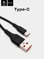 Черный кабель, Шнур, Провод, USB - Type-C, 2.4A, 1м, Denmen D01T, тайпси, тайп с, тайп си