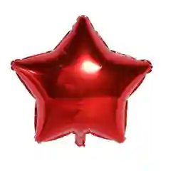 Алый фольгированный шар-звезда 18*46см