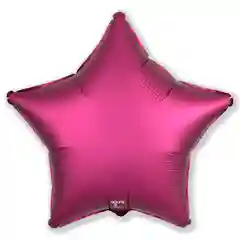 Коралловый фольгированный шар-звезда 18*46см
