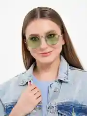 Зеленый солнцезащитные очки с защитой от УФО