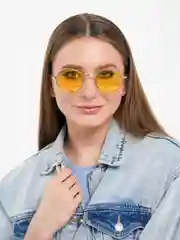 Серебряный солнцезащитные очки, с защитой от УФО
