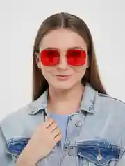 Красный солнцезащитные женские очки