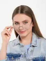 Серебряный имиджевые ретро-очки