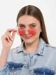 Розовый солнцезащитные очки с защитой от УФО