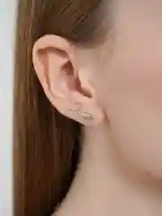 Серебряный серьги-каффы
