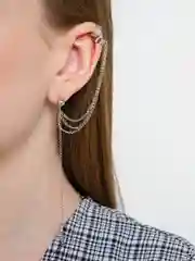 Серебряный серьги - каффы, набор 7 штук, женские сережки клипсы