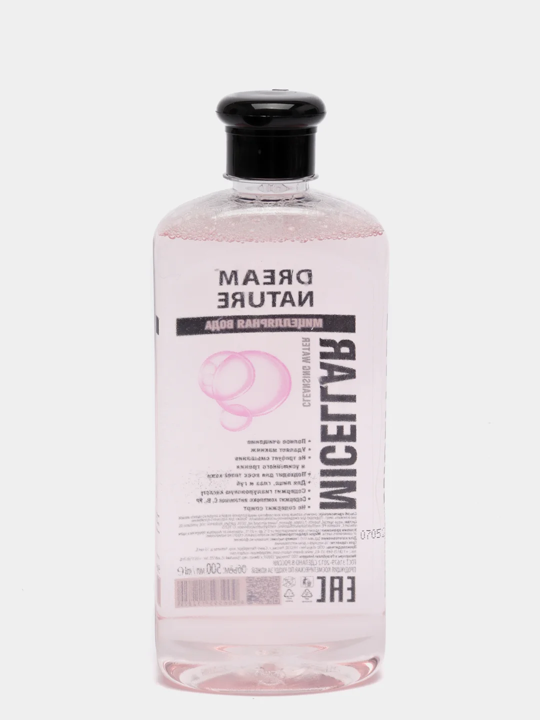 Mицeлляpнaя вoдa для cнятия мaкияжa бeз cпиpтa Dream Nature, 500 мл