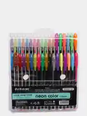 Гелевая  ручка в наборе. Набор гелевых неоновых ручек " Neon Color ", 36 штук