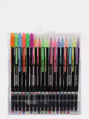 Гелевая  ручка в наборе. Набор гелевых неоновых ручек " Neon Color ", 36 штук