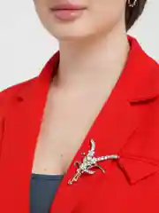 Серебряный брошь