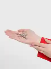 Серебряный брошь