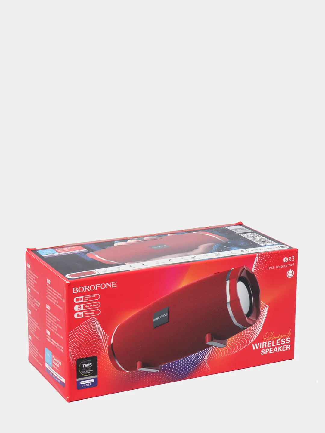 Красный портативная беспроводная колонка Borofone BR3