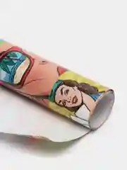 Алый бумага упаковочная глянцевая ,8 марта,50*70