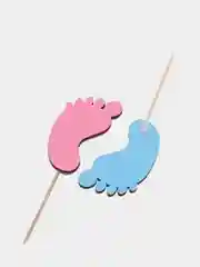 Набор топперов для гендер пати "Ножки",  gender party, для беременных, пол ребенка