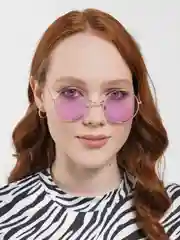 Конфетный круглые солнцезащитные очки