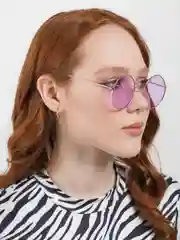 Конфетный круглые солнцезащитные очки