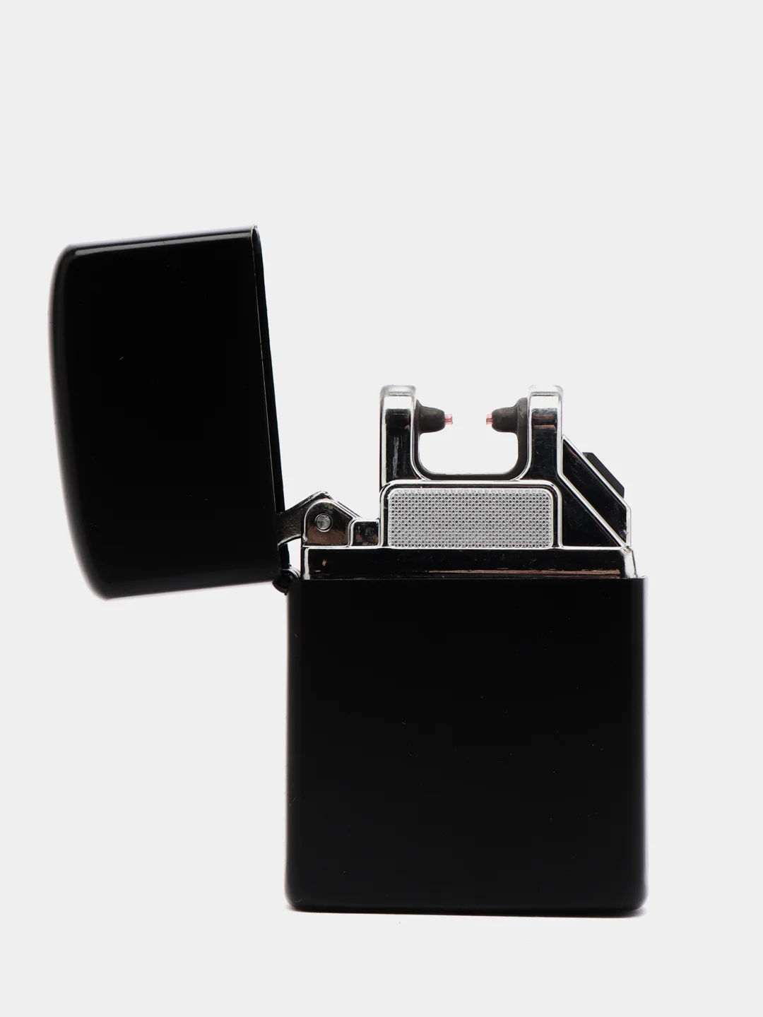 Черный зажигалка электронная, металлическая USB, зажигалка импульсная, плазменная зажигалка