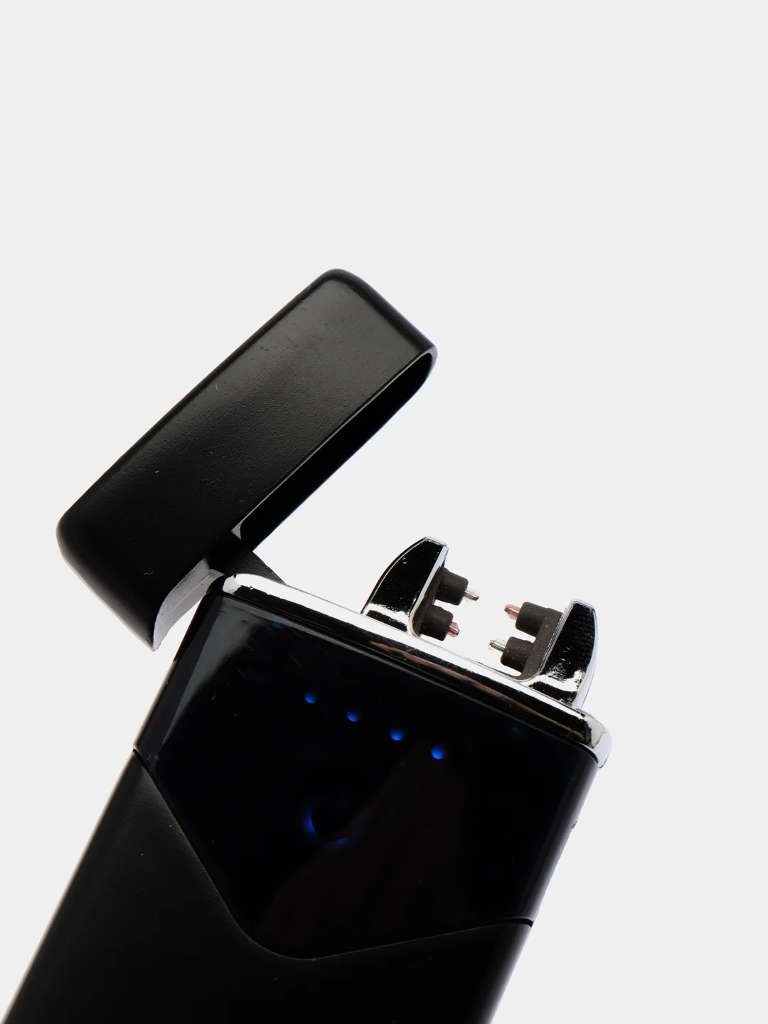 Черный зажигалка электронная, металлическая, USB, плазменная спираль, зажигалка электронная