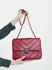Красный сумка женская стеганная