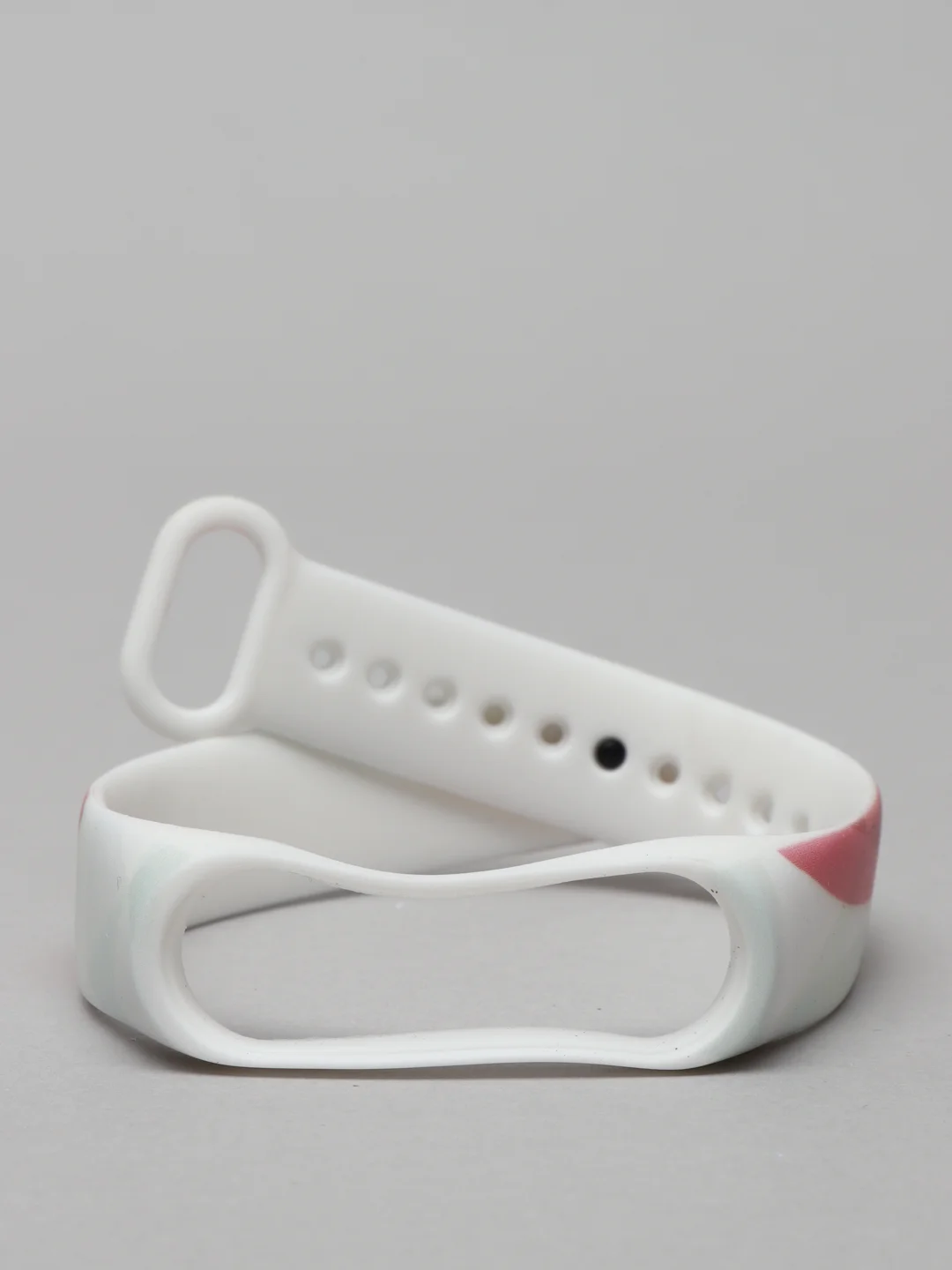 Бежевый силиконовый ремешок с принтом для Xiaomi Mi Band 3 / 4 / 5 / 6