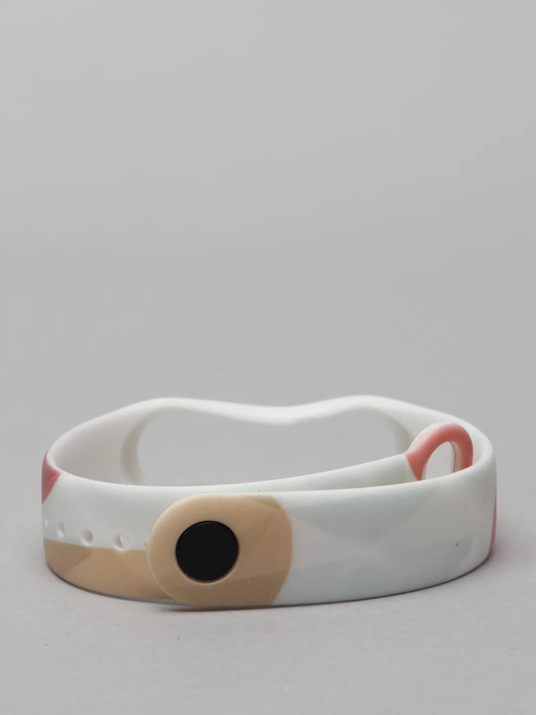 Бежевый силиконовый ремешок с принтом для Xiaomi Mi Band 3 / 4 / 5 / 6