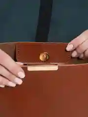 Коричневый сумка женская тоут маленькая через плечо