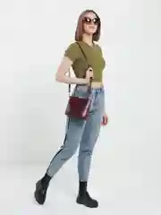 Багровый сумка женская тоут маленькая через плечо