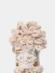 Слоновая кость пряжа Alize puffy, большие петельки, микрополиэстр, 100 г