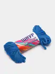 Синий шнур вязанный цветной